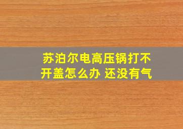 苏泊尔电高压锅打不开盖怎么办 还没有气